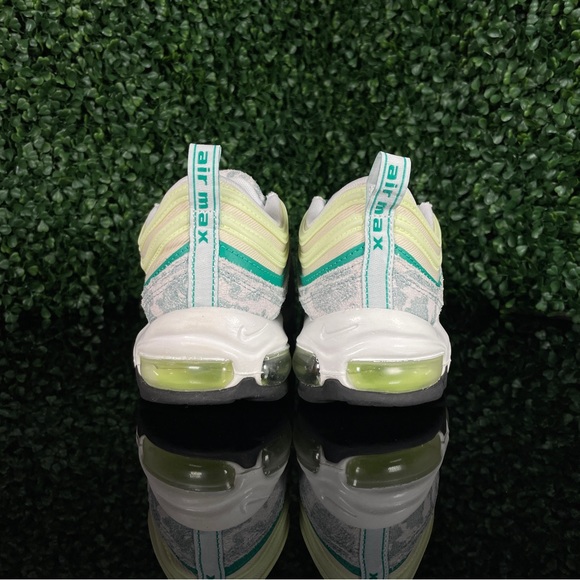 Nike Air Max 97 Neptune Green Camo Coconut Milk Sneakers DX3946-100 Size 14 - Picture 6 of 7